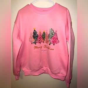 Pink Christmas sweater size medium never worn